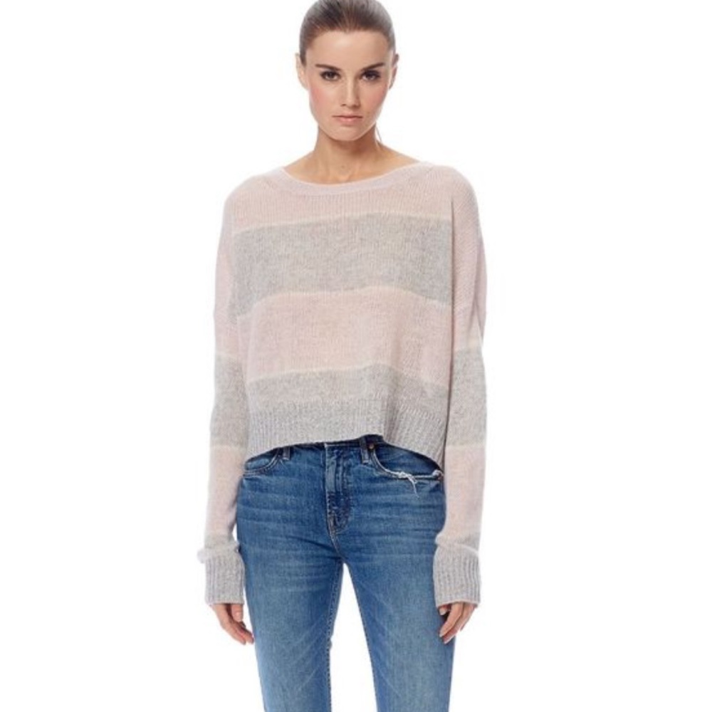BNWT 360 CASHMERE CONSTANCE STRIPE SWEATER